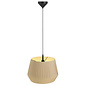 Maxim - Small Handtied Beige Cotton Shade Scandi Pendant