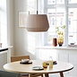 Maxim - Small Handtied Beige Cotton Shade Scandi Pendant