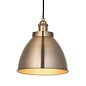 Franklin - Antique Brass Classic Industrial Domed Pendant - Small