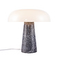 Glansig - White & Grey Marble Scandi Table Lamp