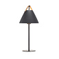 Rem - Black & Strap Scandi Table Lamp