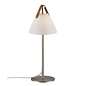 Rem - Brushed Steel & Strap Scandi Table Lamp