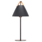 Rem - Black & Strap Scandi Table Lamp