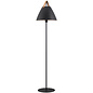 Rem - Black & Strap Scandi Floor Lamp