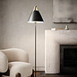 Rem - Black & Strap Scandi Floor Lamp