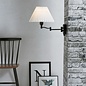 Finesse - Adjustable Scandi Wall Lamp with White Pleated Fabric Shade