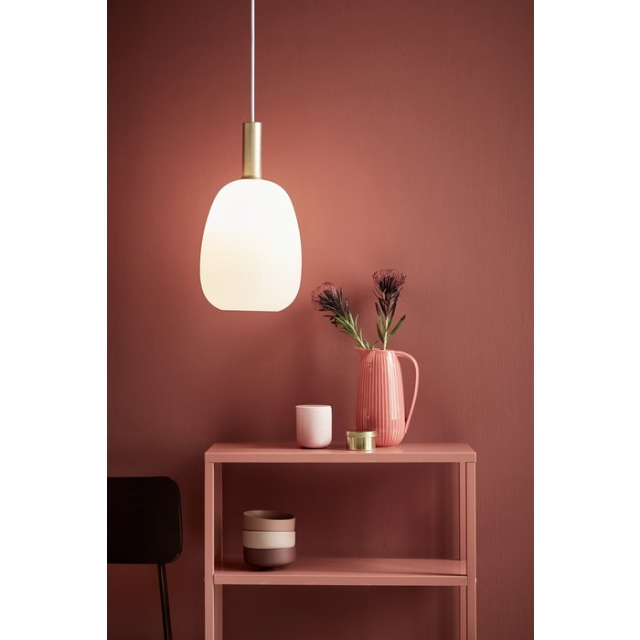 Alton - Opal & Brass Scandi Pendant Light