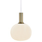 Alton - Opal & Brass Round Scandi Pendant Light