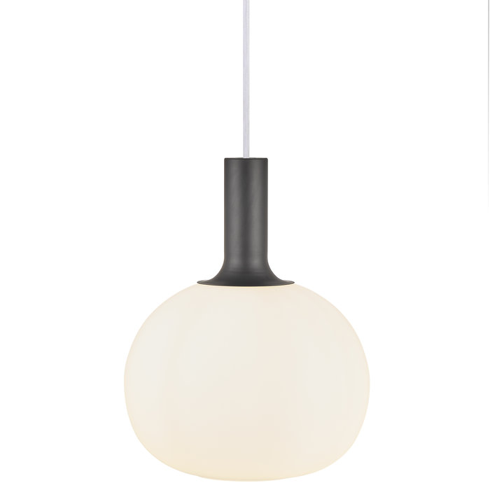 Alton - Opal & Brass Round Scandi Pendant Light