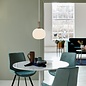 Alton - Opal & Brass Round Scandi Pendant Light