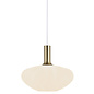 Alton - Opal & Brass Oval Scandi Pendant Light