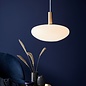 Alton - Opal & Brass Oval Scandi Pendant Light