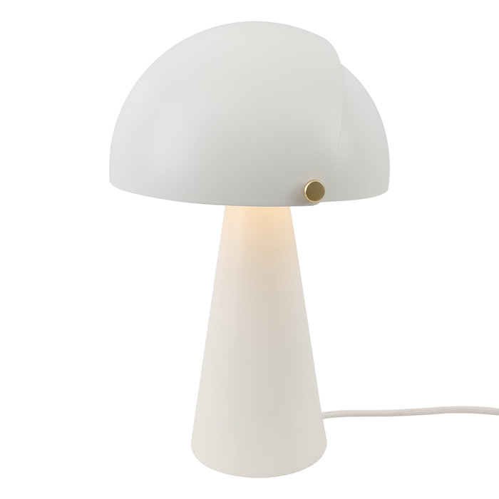 Cowl - White Scandi Table Lamp with Adjustable Shade