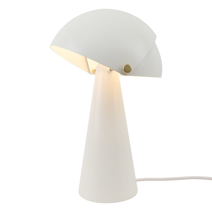 Cowl - White Scandi Table Lamp with Adjustable Shade