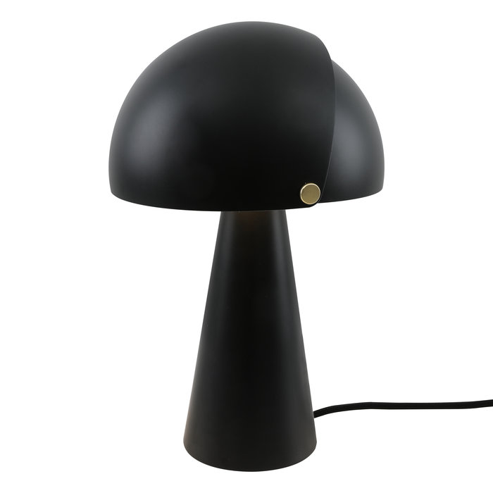 Cowl - Black Scandi Table Lamp with Adjustable Shade