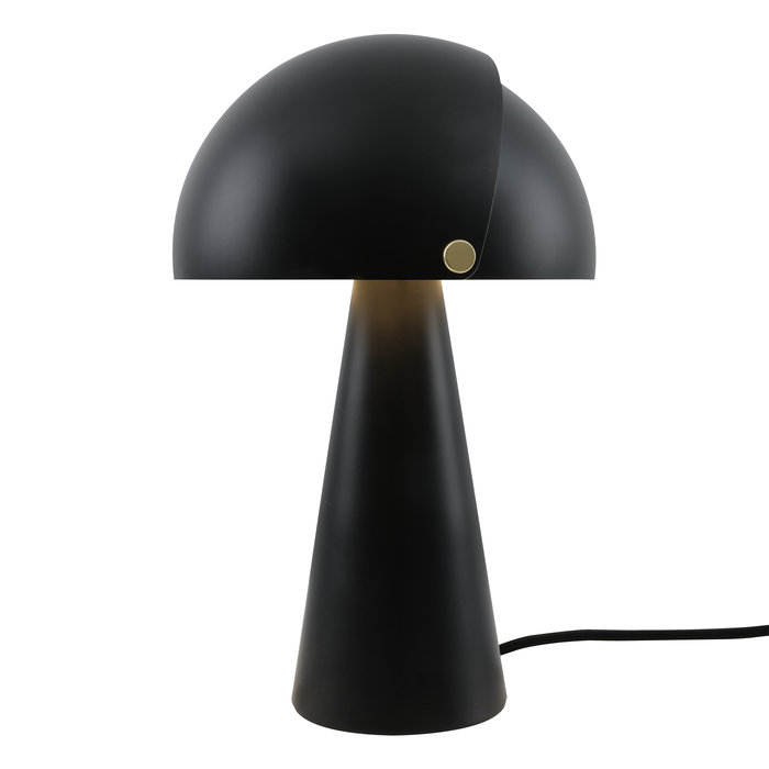 Cowl - Black Scandi Table Lamp with Adjustable Shade