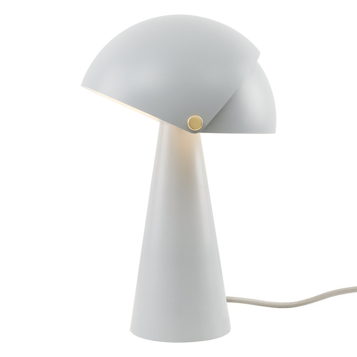 Cowl - Grey Scandi Table Lamp with Adjustable Shade