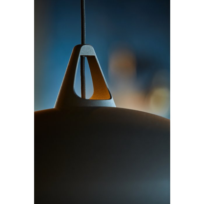 Bell - Medium Black Scandi Pendant