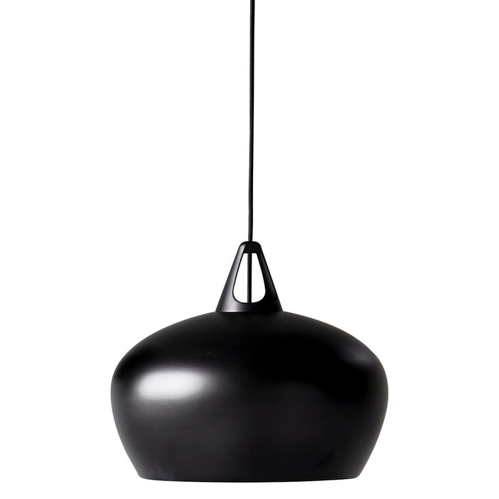 Bell - Medium Black Scandi Pendant