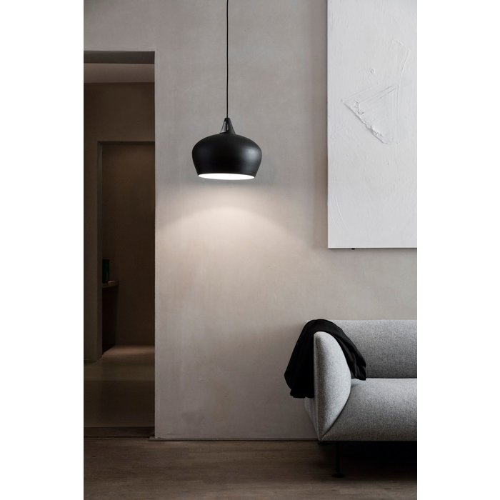 Bell - Medium Black Scandi Pendant