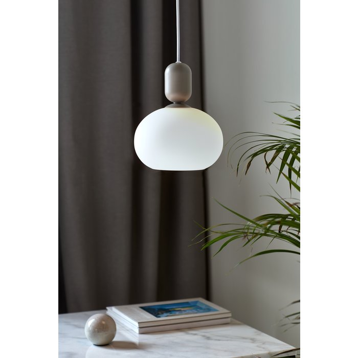 Nystan - Grey and Opal Glass Scandi Pendant