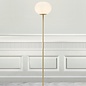 Alton - Opal & Brass Round Scandi Floor Lamp