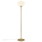 Alton - Opal & Brass Round Scandi Floor Lamp