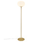 Alton - Opal & Brass Round Scandi Floor Lamp