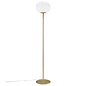 Alton - Opal & Brass Round Scandi Floor Lamp