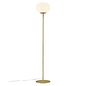 Alton - Opal & Brass Round Scandi Floor Lamp