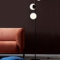 Tre - Black and Opal Modern Scandi Floor Lamp