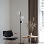 Tre - Black and Opal Modern Scandi Floor Lamp