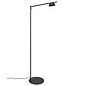 Comitis - Opal and Black Adjustable Scandi Floor Lamp