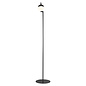 Comitis - Opal and Black Adjustable Scandi Floor Lamp
