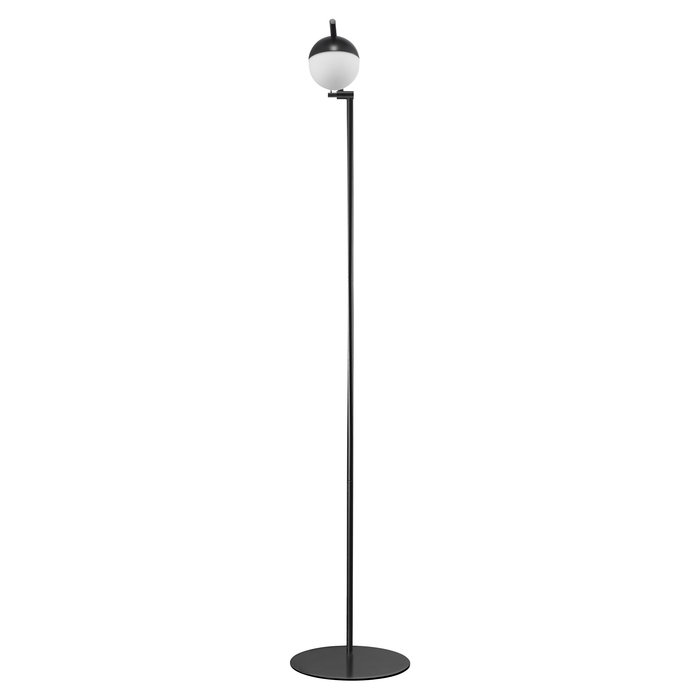 Comitis - Opal and Black Adjustable Scandi Floor Lamp