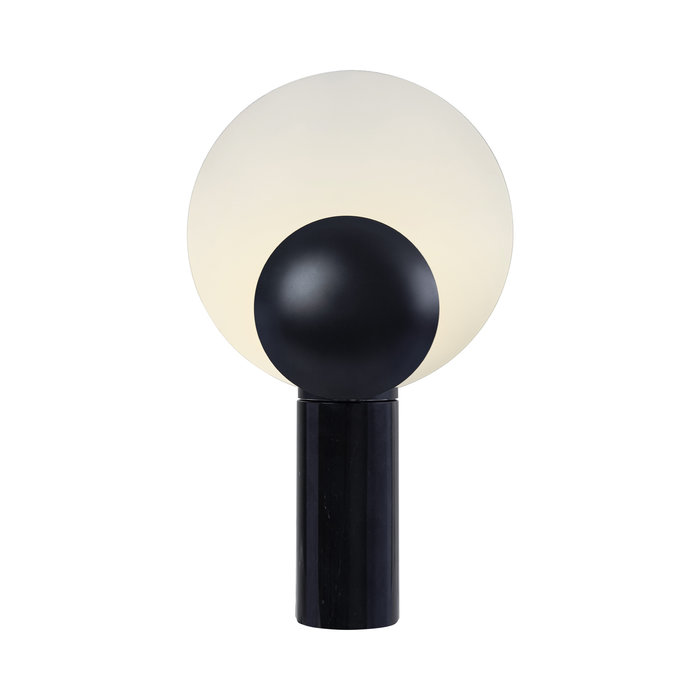 Discus - Sculptural Black Scandi Table Lamp