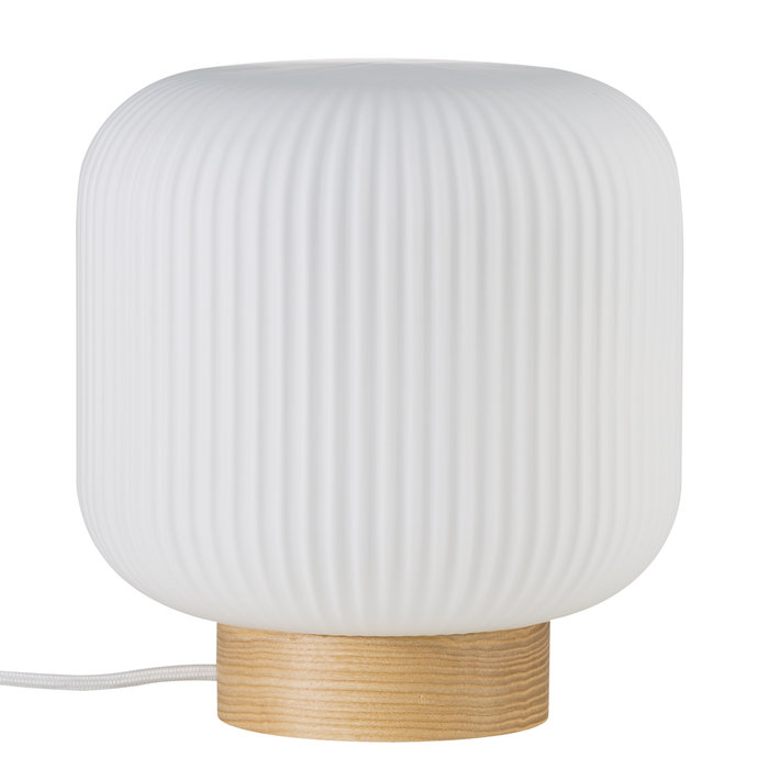 MIlli - Wood and Opal Glass Scandi Table Lamp