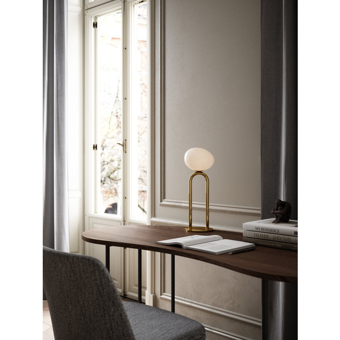 Cherish - Shaped Opal and Brass Scandi Table Lamp