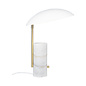 Madem - Marble White Scandi Table Lamp with Oversized Shade