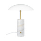 Madem - Marble White Scandi Table Lamp with Oversized Shade