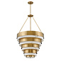 Cirque - Brass & Faux Alabaster Hoop 8 Light Pendant