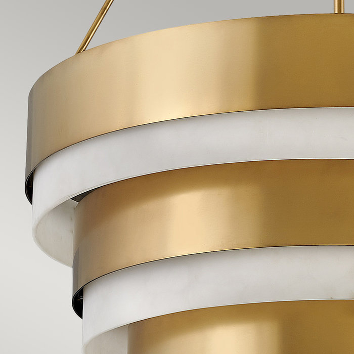 Cirque - Brass & Faux Alabaster Hoop 8 Light Pendant