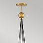 Eigg - Brass and Glass Globe 6 Light Cluster Pendant