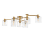 Arbor - Glass and Brushed Brass 7 Light Semi Flush Light