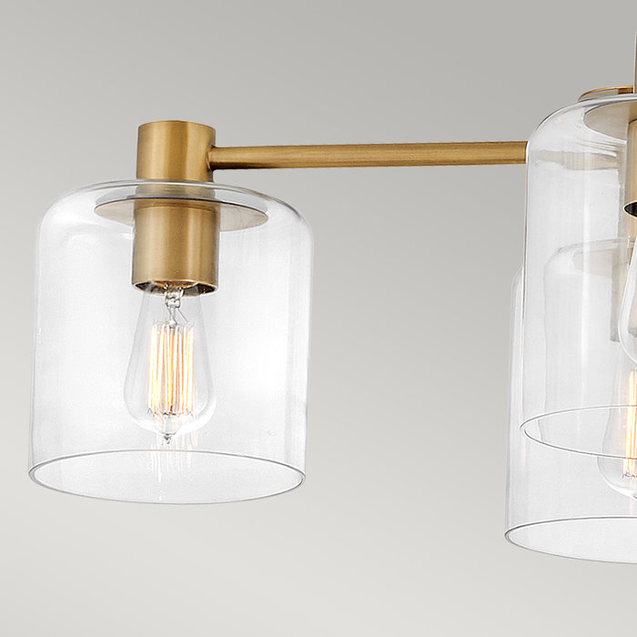 Arbor - Glass and Brushed Brass 7 Light Semi Flush Light