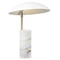 Madem - Marble White Scandi Table Lamp with Oversized Shade