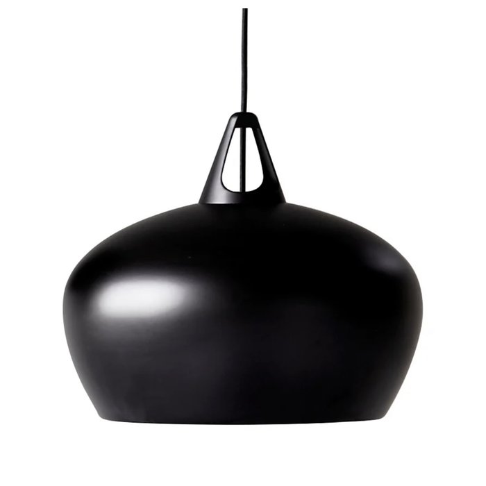 Bell - Medium Black Scandi Pendant