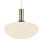 Alton - Opal & Brass Oval Scandi Pendant Light