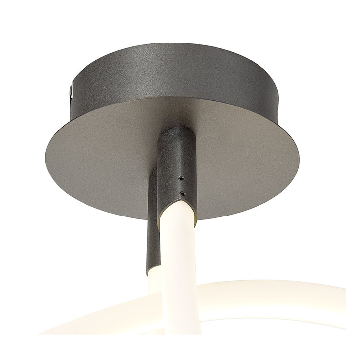 Harmony - Modern LED Semi Flush Ceiling Light in Black