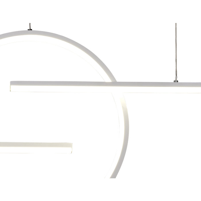 Fettle - LED Linear & Hoop Modern White Pendant